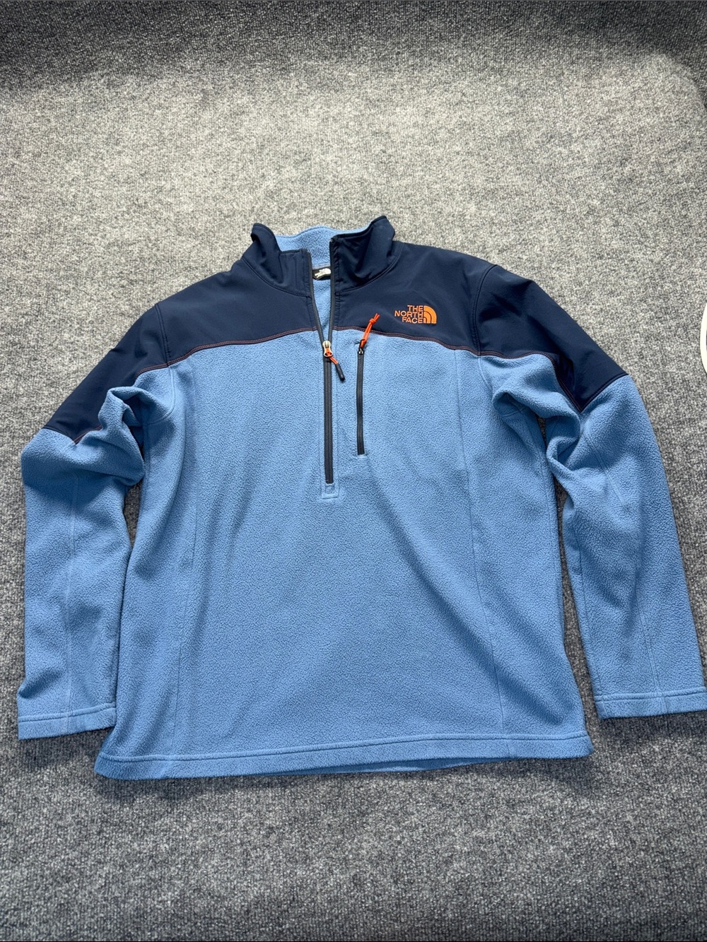 The North Face Light Blue & Navy Half-Zip Fleece Pullover